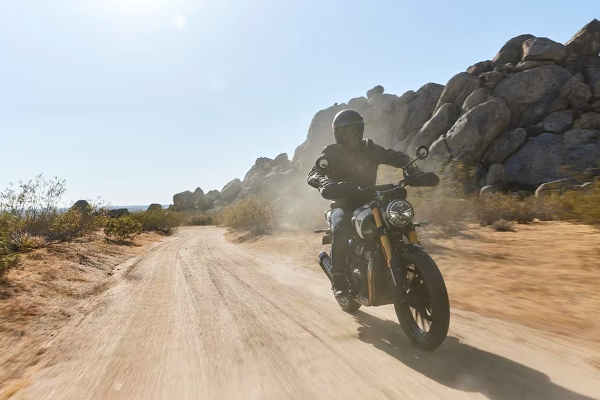 The Triumph Scrambler 400 X